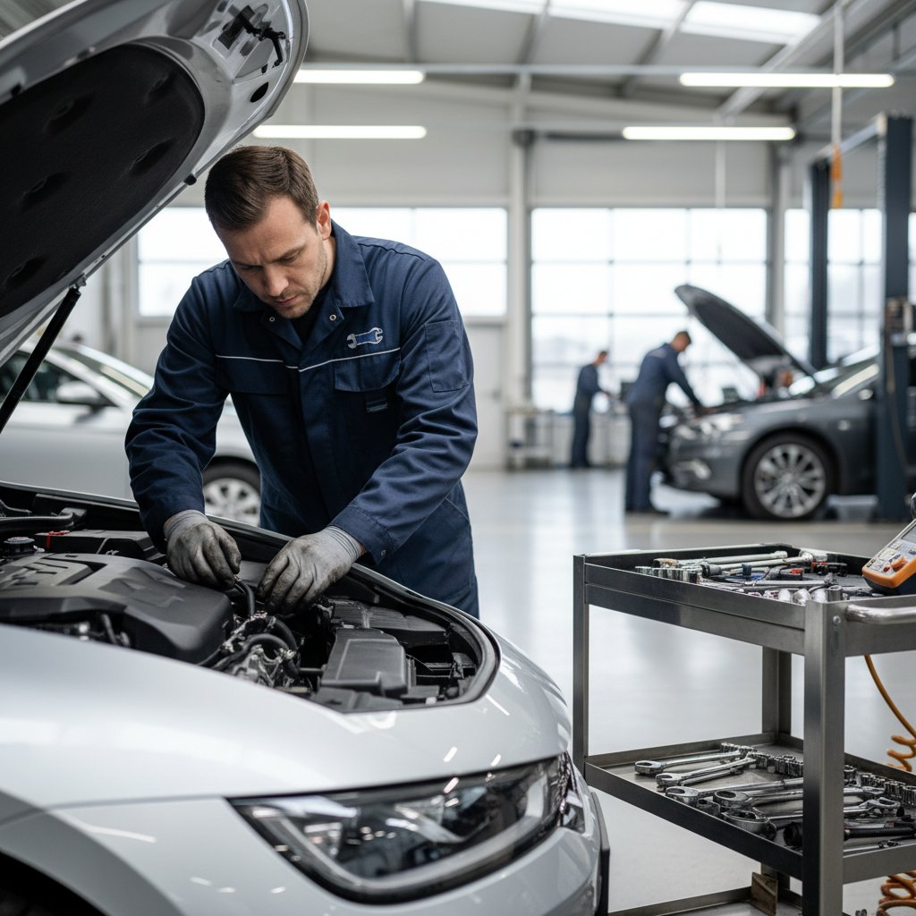 Xegofi workshop facility with diagnostic equipment